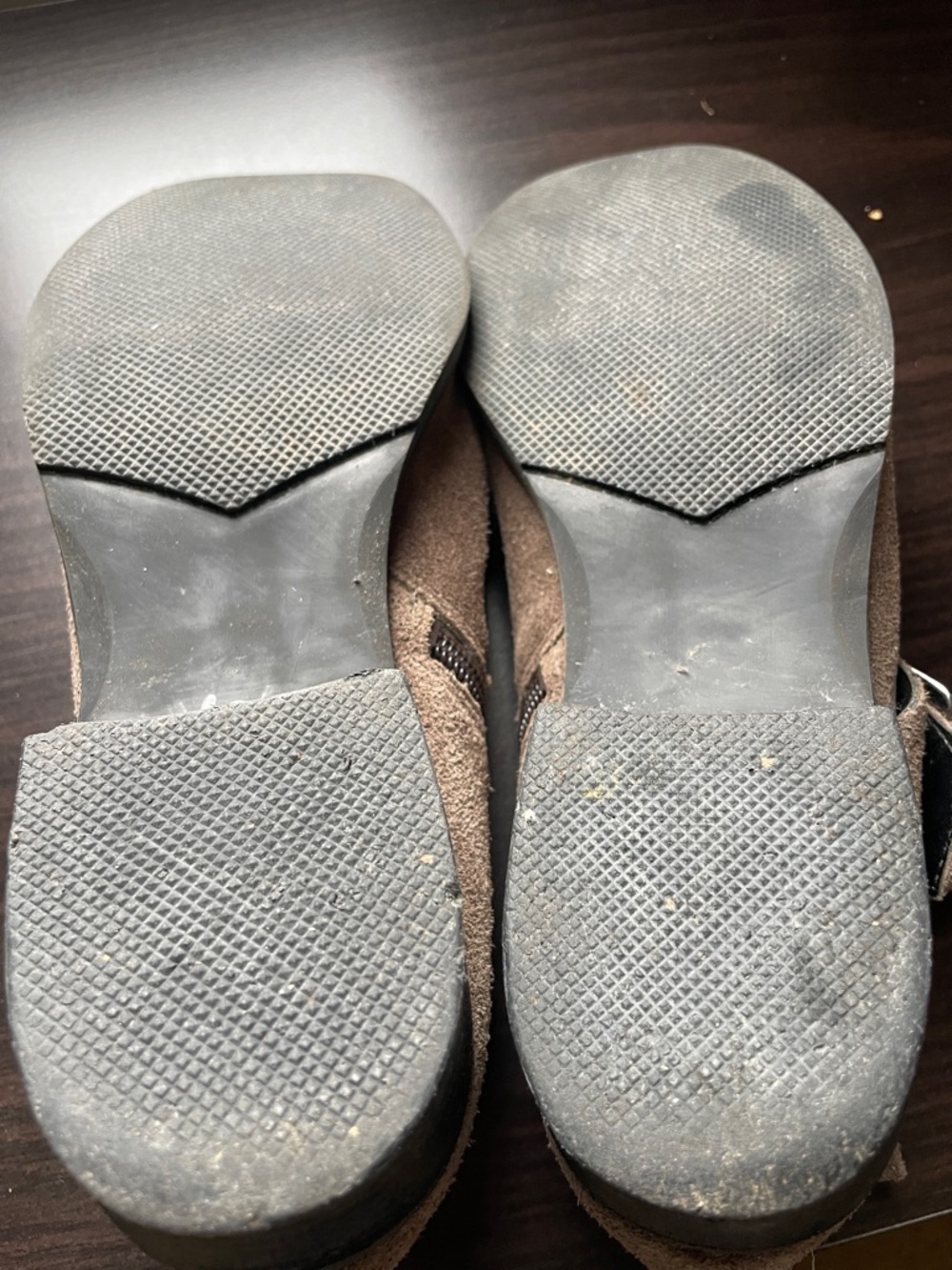 Franco Sarto Gray Suede Ankle Boots - Strap & Side Zip size 8.5 - Picture 10 of 11
